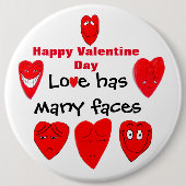 VALENTINE VIELE FACES DER LIEBE-Taste Button (Vorderseite)