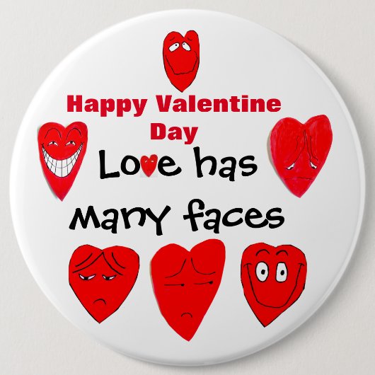 VALENTINE VIELE FACES DER LIEBE-Taste Button (Vorderseite)