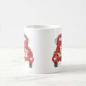 Valentine Vintag Red Truck Herz Kaffeetasse (Mittel)