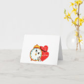 Valentine Vintag Time Mouse Karte (Gelbe Blume)