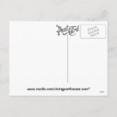 Valentine Vintag Vergiss-me-nots Feiertagspostkarte (Rückseite)