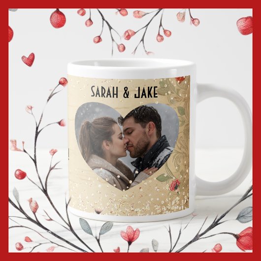 Valentine Vintage Paare Herz Jumbo-Tasse
