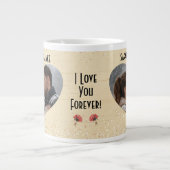 Valentine Vintage Paare Herz Jumbo-Tasse (Vorderseite)