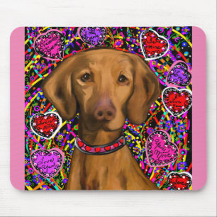 Valentine Vizsla Mousepad