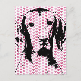 Valentine - Vizsla Silhouette- Reagan Feiertagspostkarte