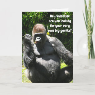 VALENTINE VON MIR WERDE DEINE GROSSE GORILLA-Karte Feiertagskarte
