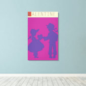 <Valentine>von Steve Collier Leinwanddruck (Insitu (Holzboden))