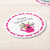 Valentine-Wasser-Identifizierungsnummer 735 Runder Pappuntersetzer (Angewinkelt)