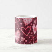 Valentine Wasserfarbe Burgund Pink Kaffeetasse (Mittel)