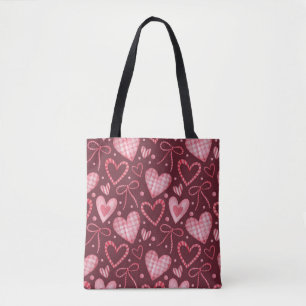 Valentine Wasserfarbe Burgund Pink Tasche