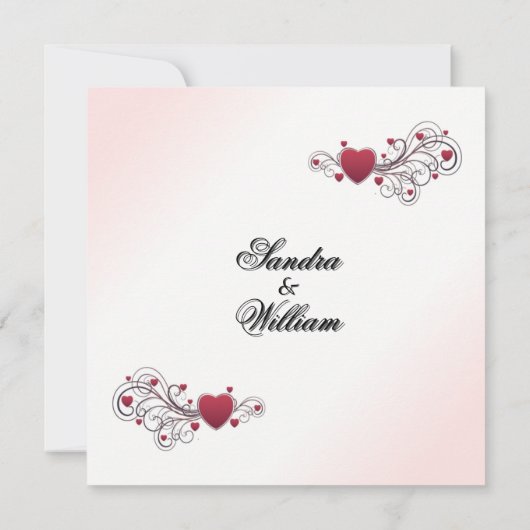 Valentine Wedding Einladung (Rückseite)