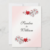 Valentine Wedding Einladung (Rückseite)