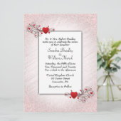 Valentine Wedding Einladung (Stehend Vorderseite)