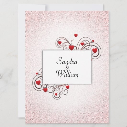 Valentine Wedding Einladung (Rückseite)