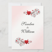 Valentine Wedding Einladung (Rückseite)