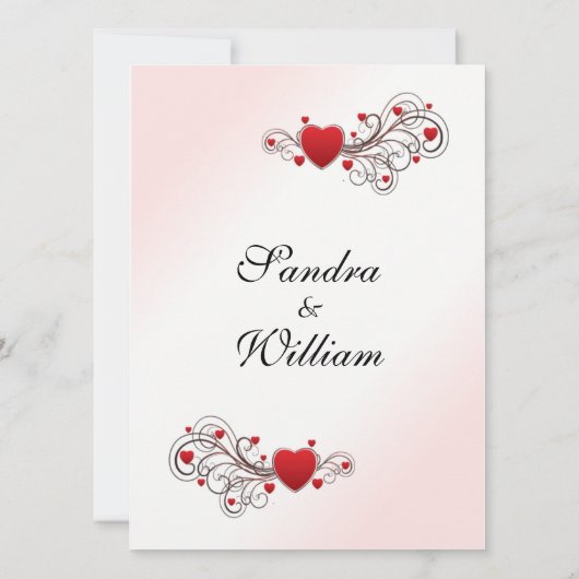 Valentine Wedding Einladung (Rückseite)