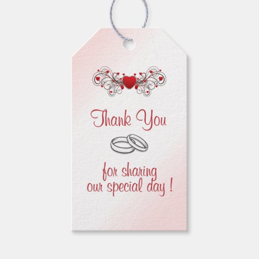 Valentine Wedding Geschenkanhänger (Vorderseite)