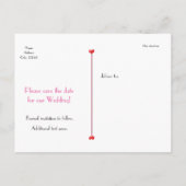 Valentine Wedding Rett Date Foto Liebe Postkarte (Rückseite)