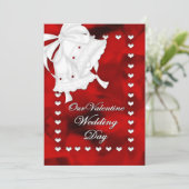 VALENTINE WEDING INVITATION - HERZEN EINLADUNG (Stehend Vorderseite)