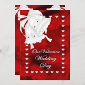 VALENTINE WEDING INVITATION - HERZEN EINLADUNG (Vorne/Hinten)