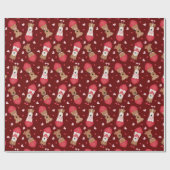 Valentine Welsh Wire Fox Terrier Dogs Geschenkpapier (Flach)
