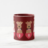 Valentine Welsh Wire Fox Terrier Dogs Tasse (Zentrum)