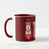 Valentine Welsh Wire Fox Terrier Dogs Tasse (Links)