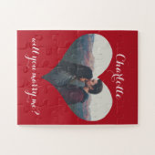 Valentine werden Sie heiraten mich Vorschlag Herz Puzzle (Horizontal)