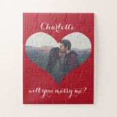 Valentine werden Sie heiraten mich Vorschlag Herz Puzzle (Vertikal)