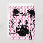 Valentine - Westie-Silhouette Feiertagspostkarte (Vorne/Hinten)