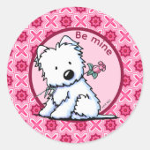 Valentine Westie Sticker (Vorderseite)