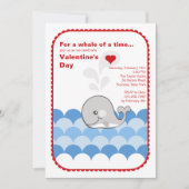 Valentine Whale Einladung (Vorderseite)