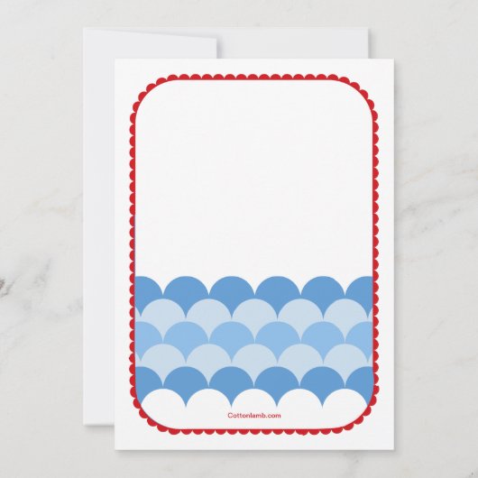 Valentine Whale Einladung (Rückseite)