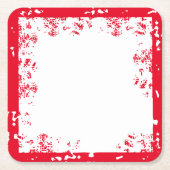 Valentine White & Red Scruff Untersetzer (Vorderseite)