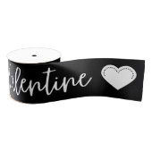 Valentine White Valentine's Grosgrain Ribbon Ripsband (Spule)