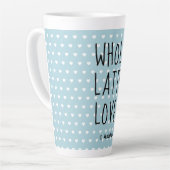 Valentine Whole Latte Liebe Black Script Milchtasse (Linke Ecke)