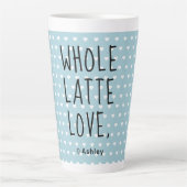 Valentine Whole Latte Liebe Black Script Milchtasse (Vorderseite)
