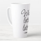Valentine Whole Lotta Latte Black and White Milchtasse (Linke Ecke)
