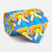 Valentine Whopping Cranes in Liebe Herzlich Willko Krawatte (Gerollt)