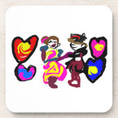 Valentine win love getränkeuntersetzer (Vorderseite)