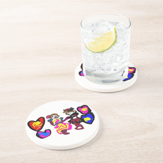 Valentine win love getränkeuntersetzer (Seite)