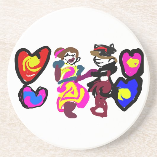 Valentine win love getränkeuntersetzer (Vorne)