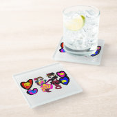 Valentine win love glasuntersetzer (Schrägansicht)