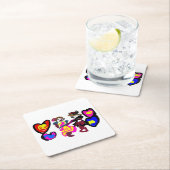 Valentine win love rechteckiger pappuntersetzer (Vor Ort)