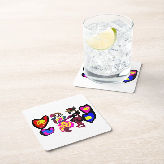 Valentine win love rechteckiger pappuntersetzer (Vor Ort)