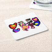 Valentine win love rechteckiger pappuntersetzer (angewinkelt)