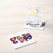 Valentine win love rechteckiger pappuntersetzer (Vor Ort)