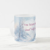 Valentine Winter Frost You Warm My Heart & My Mug Mattglastasse (Vorderseite Links)
