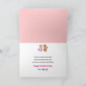 Valentine wird mein Valentine zwei Teddybären sein Karte (Innenseite)