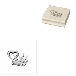 Valentine Wood Briefmarke Dragons Liebe Schwanz Gummistempel